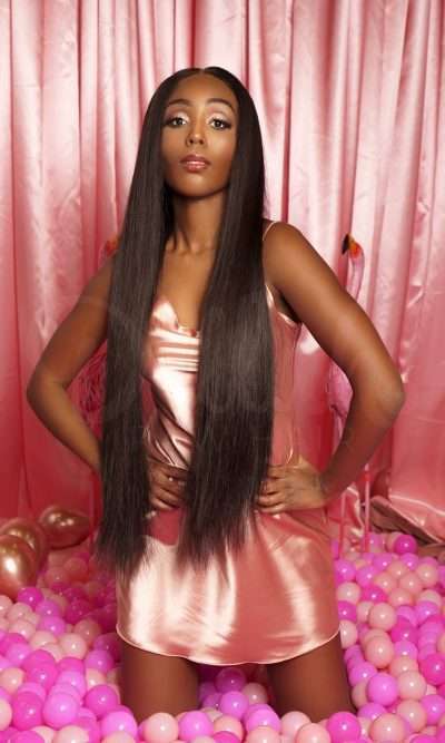 Dellahs Hair Raw Cambodian Straight Hair Double Drawn Weft Extensions
